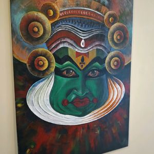 Kathakali - Acrylic Painting On Canvas 12"16"