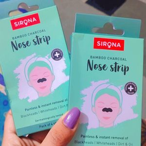 Combo OfTwo Sirona Bamboo CharcoalNose Strips Pack