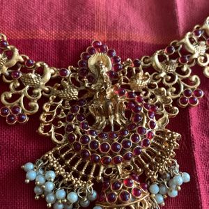 Temple Jewellery With Jhumka Set