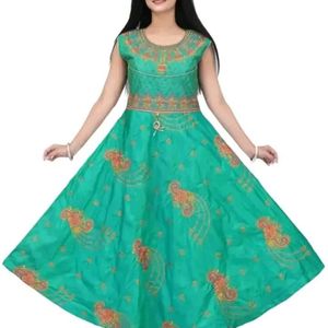 Classic Cotton Blend Embroidered Dress for Women