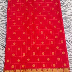 red colour beautiful saree