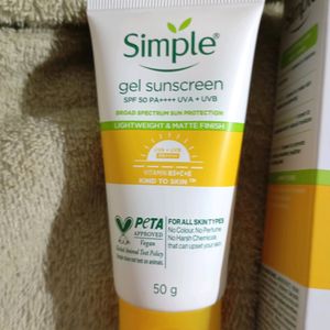 simple gel sunscreen
