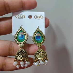 A Beautiful Peacock Earrings