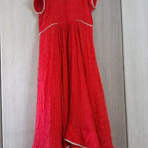 Red Dress High And Low Botique Made 40 Bust