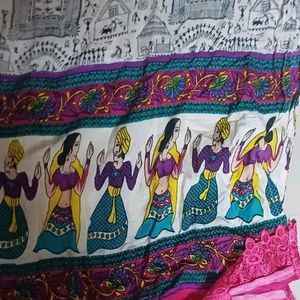 Kurta With Warli Art+ Indian Art Rayon