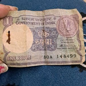 Rare  1 Rupee Indian  Note