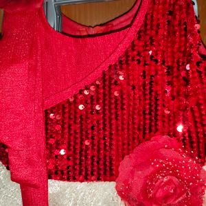 Red Colour Baby Frock