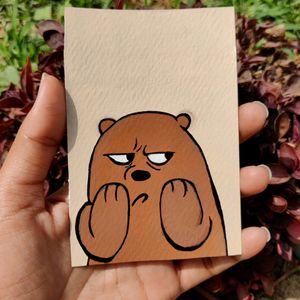 Ice Bear And Grizz Mini Paintings