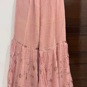 Women Peach Sharara Suit