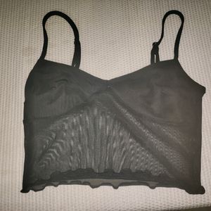 black mesh cami top