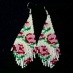 Earrings (Roses and Leaves)