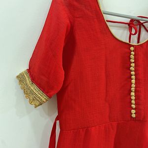 Very Beautiful Red Anarkali Suit