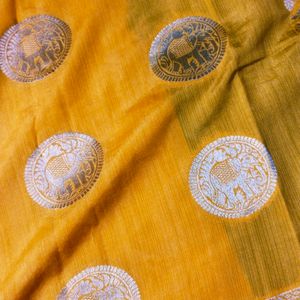 Diwali Special Elephant Design Beautiful Saree