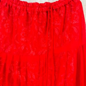 Festive Red Skirt