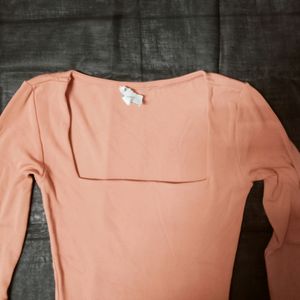 Crop Top- Square Neck, Full Sleeves