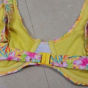 Bright Yellow Bikini Top Kum Bra