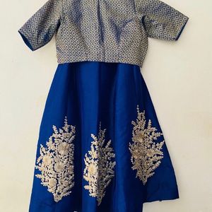 Gold Embroidered Navy Blue Lehenga Choli