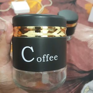 Classy Tea, Coffee, Sugar Container Set in Black
