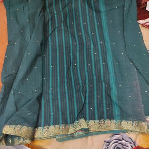 Handloom Saree With Stiched Blouse