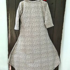 Konkani Printed Black N White Kurta