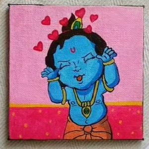 Cute Little Krishna Painting