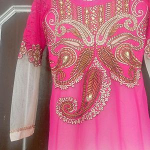 Beautiful Pink Anarkali Kurti New.. With Free Gift