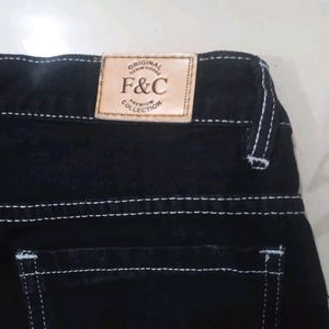 Trendy Stylish 6 Pocket Cargo Jeans.. Black Denim