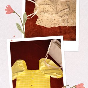 Nude And Yellow Colour Top