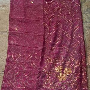 Bandhani Sequins Work Saree