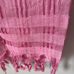 White Pink Ombre Stole