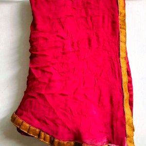 Dark Pink Chiffon Dupatta