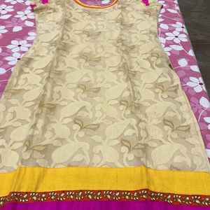 3 Piece Chanderi Kurta Set