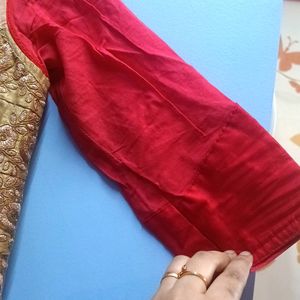 Red Suit/ Partywear Gown With Dupatta