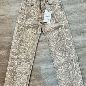 Zara Animal Print Jeans For Girls