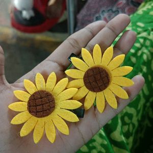 cute sunflower hair clip