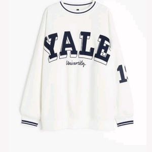 Pretty H&m Yale Sweatshirt White Size-s