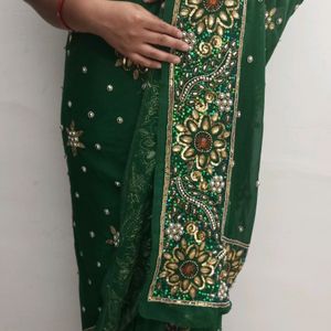 Party Wear Saree with Blouse For Woman