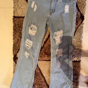 Bootcut Ripped Jeans For Women Perfect Fitting❤️