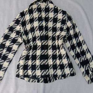 New Boxy Korean Black And White Jacket