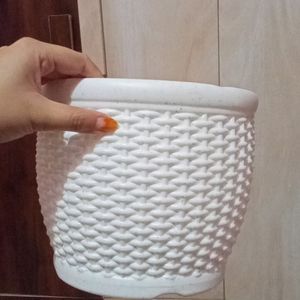 Aesthetic White Pot For Plants