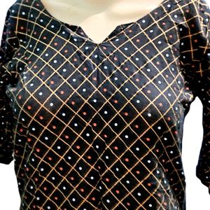 Black Gold Polki Dot Kurta✨💕