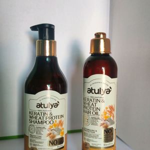 Atulya Keratin & Wheat Protein Shampoo And Oil