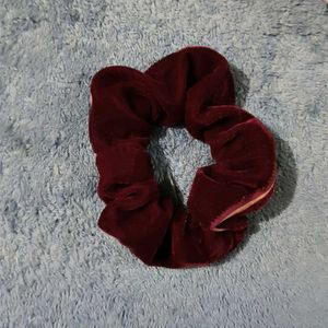 Cotton And Velvet Scrunchies