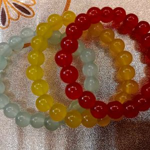 Pack Of 3 Glass Beads Bracelet