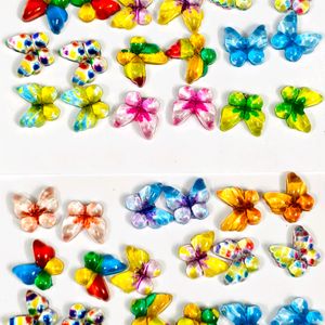 Butterfly Multicolored Earring Pack Of 12