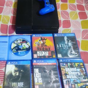 PS4 + Controller + 6 Game CDs