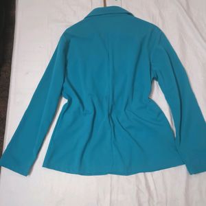 Green Thin Blazer For Women