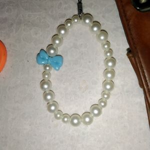 White Pearl Phone Charm