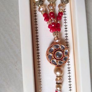 Handmade Rakhi for Brother and Bhabhi Combo Set