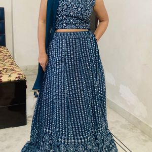 Westen Lehnga Crop Top